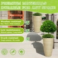 thumbnail image 5 of FIASON 2 Pack Large Plastic 21" Oatmeal White Tall Planters,Tall Plant Pots for Outdoor Indoor with Shelf Inset, Glossy Smooth Finish Large Flower Pot with Drainage Holes for Front Porch Patio, 5 of 9