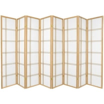 6 ft. Tall Double Cross Shoji Screen - Natural - 8 Panels