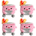 thumbnail image 1 of Lindo Crochet Contenedor Basura Fuego Apoyo Emocional Regalos Divertidos () Rosa, 1 of 4