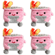 thumbnail image 1 of Lindo Crochet Contenedor Basura Fuego Apoyo Emocional Regalos Divertidos () Rosa, 1 of 4