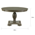 thumbnail image 5 of ACME Waylon Round Wooden Top Dining Table with Single Pedestal in Gray Oak, 5 of 5