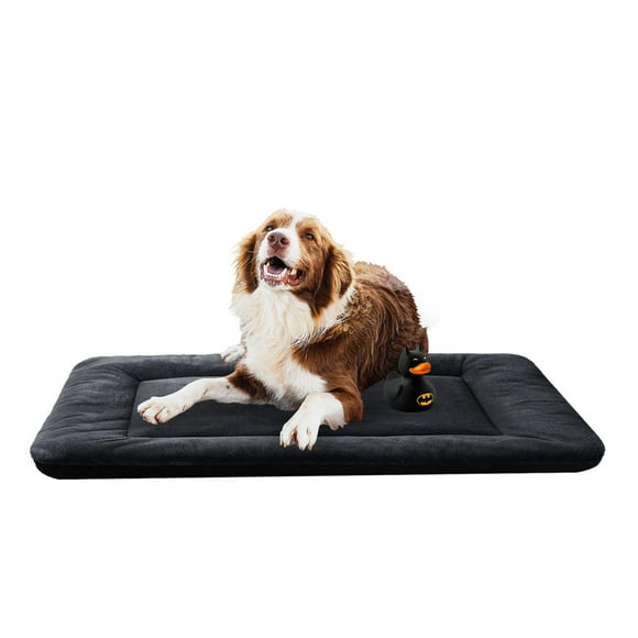 Dog Beds Crate Pad for Extra Large Dogs Fit Metal Dog Crates Ultra Soft Dog Crate Bed Washable & Anti-Slip Kennel Pad for Dogs Cozy Sleeping Mat Dark Gray 48inch