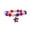 1, variant on 4th of July Red White Blue Beaded Stretch Bracelet for Women and Girls, Patriotic Jewelry for Holiday and Soccer Parties, Game Day and Festive Celebrations(6pcs)