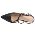 thumbnail image 3 of DADAWEN Women's Closed Pointed Toe Low Heels Slingback Pumps Kitten Heels Stylish Black Wedding Party Prom Dress Shoes 7 US, 3 of 5