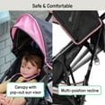 thumbnail image 6 of Summer by Ingenuity 3D Mini Lightweight Umbrella Stroller, Compact Fold, Recline, Canopy, Up to 45 pounds, Convenience Stroller for Travel, Pink, 6 of 14