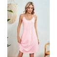 thumbnail image 6 of Women's Cover Up Dresses Eyelet Loose Sleeveless Sundresses Tank Dress for Summer Casual Pink XL, 6 of 10