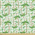 thumbnail image 2 of Ambesonne Tropical Fabric by the Yard Upholstery, Palm Trees Camping Art, 10 Yards, White Multicolor, 2 of 5