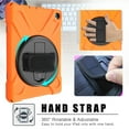 thumbnail image 3 of Dteck Case For Amazon Fire HD8 10th Generation / Fire HD 8 Plus 2020 Tablet, Heavy Duty Three Layer Rugged Hybrid Shockproof Case with 360 Rotating Stand / Hand Strap, Orange, 3 of 7
