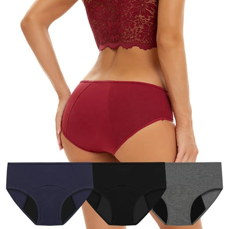 

Fragarn Hipster Panties For Women Cotton Women S Briefs Underwear Cotton Absorbent Waterproof Liquid Traceless Low Waist Triangular Physiological Panties 5PC