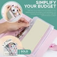 thumbnail image 4 of Multifunctional A6 Budget Binder with 12 Clear Zip Pockets and 12 Budget Sheets PU Cash Envelopes Portable Envelopes Organizer for Budgeting and Money Saving, 4 of 11