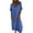 Blue, variant on fatyb V Neck Casual Dress for Women Short Sleeve Long Tshirt Dress Lightweight Swimsuit Cover up Beachwear