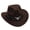 Coffee, variant on felwors Unisex Western Cowboy Hat Fur Felt Cowgirl Hats Wide Brim with Belt Buckle