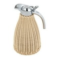 thumbnail image 3 of Wildnix Elegant Rattan Thermal Carafe with One-Hand Push Button, Ergonomic Handle, Silicone Lid, and U-Shaped Spout for Hot and Cold Beverages, 3 of 6