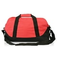 thumbnail image 4 of DALIX 18" Duffle Bag Two-Tone Sports Travel Gym Luggage Bag in Red, 4 of 5