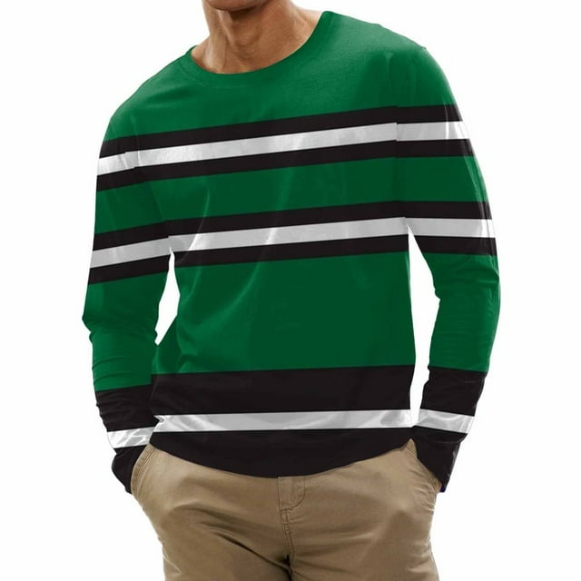 CNKOO Men Spring And Autumn Button Neck Solid Color Blouse Long Sleeve Top Bottoming Shirt
