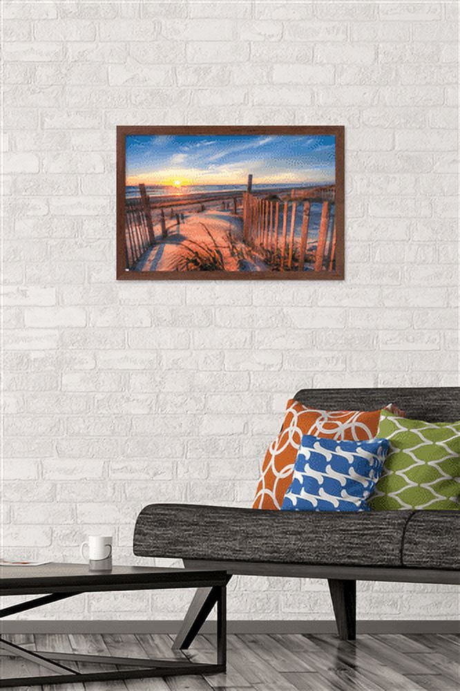 Scenery - Boardwalk Wall Poster, 14.725" x 22.375", Framed