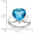 thumbnail image 2 of Sterling Silver Rhodium Blue Topaz Ring QR2942BT, 2 of 4