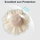 thumbnail image 5 of 56-58 cm circunferencia del sombrero sombrero de paja de encaje para mujer sombrero de verano borde ondulado protector solar de ala grande sombrero de playa junto al mar al aire libre, 5 of 6
