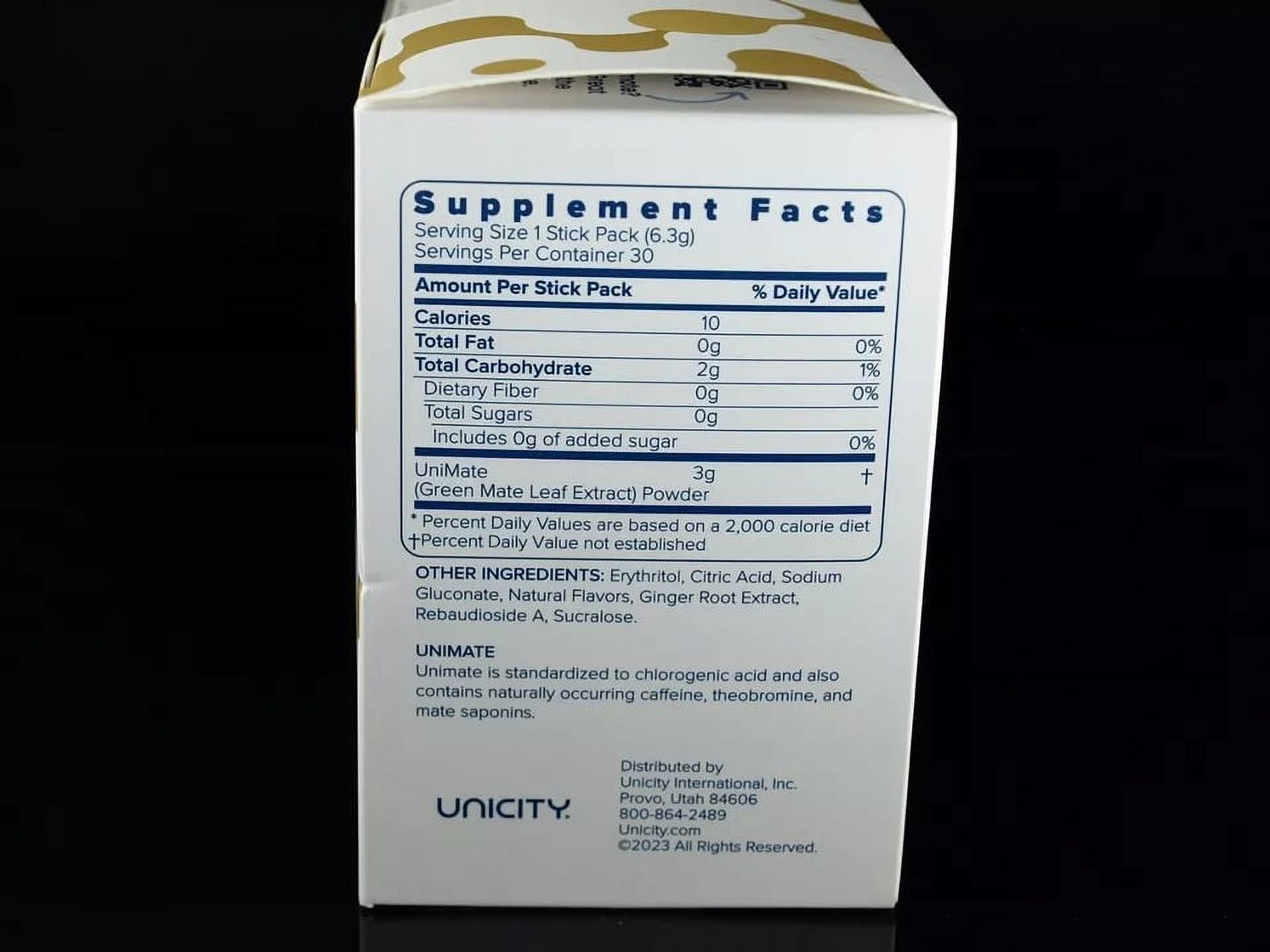 UNICITY UNIMATE LEMON GINGER (10 SACHETS)