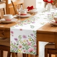 thumbnail image 5 of Pink Spring Floral Table Runner - 70 Inch Long Watercolor Botanical Wildflowers Cotton and Linen Blended Dress Scarves Farmhouse Table Runner for Kitchen Dining, Coffee Table, 13" x 70", 5 of 8