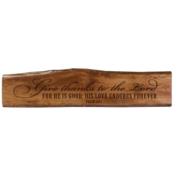 Give Thanks Live Edge Wall Hanging Decor