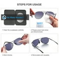 thumbnail image 3 of OuShiun Stick-on Bifocal Reading Glasses Lenses 2.0, Reader Stickers Lens, Reading Lenses Stick on Glasses, Clear Magnifying Bifocal Lenses for Sunglasses, Glasses, Reusable, No Water Needed, 3 of 7