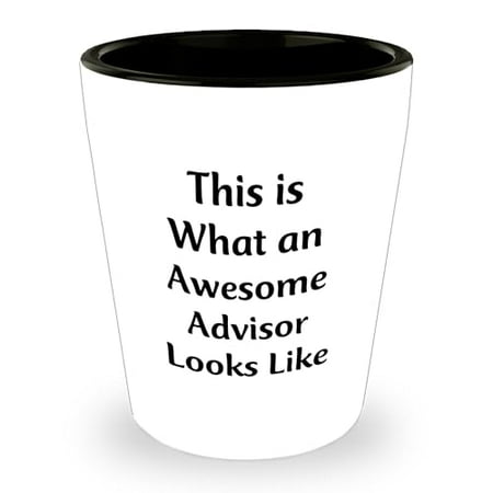 

Inspirational Advisor Quote Funny Shot Glass Gifts from Friends to Advisors Unique Christmas Unique Gifts for Advisors 1.5oz Ceramic Microwave Safe