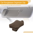 thumbnail image 3 of Clip para gafas de sol de coche Unique Bargains, soporte magnético para gafas, cuero de ante marrón, 1 Pc, 3 of 7
