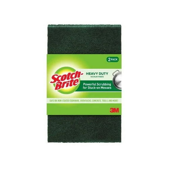 3M Scotch-Brite Scouring: 6 in. x 3.8 in. (Green) heavy-duty *2-pack