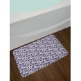 thumbnail image 2 of Flower Bath Mat, Continuous and Funky Floral Pattern with Leaves in Violet Tones, Plush Bathroom Decor Mat with Non Slip Backing, 29.5" X 17.5", Pastel Purple and Multicolor, by Ambesonne, 2 of 2