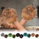 thumbnail image 1 of Guantes de disfraces de Halloween | Accesorios de cosplay de pelo largo con forma de garra y medio dedo | Poliéster suave y transpirable | Ajuste elástico | Cielo Negro Azul Café Gris Verde, 1 of 6