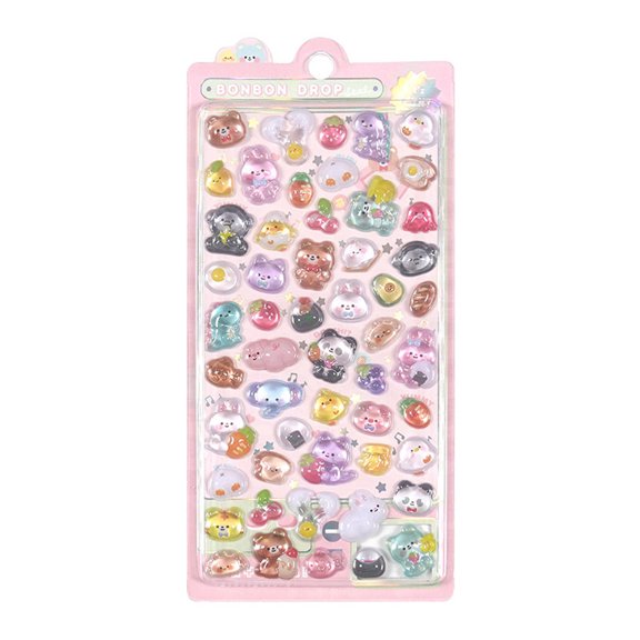 OIUR 3D Stickers Cartoon Tiny Animals Sticker Mini Thick Puffy Decorative Stickers for DIY Phone Cases Planners Notebooks Scrapbooks Decoration