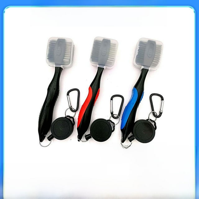Double-Head Golf Club Cleaning Brush by Manufacturer - Portable, Easy-to-Use Golf Tool for Thorough Dirt Removal, Compact Design for On-the-Go Maintenance, Essential Accessory for Golfer Equipment
