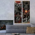 thumbnail image 6 of 4 Piece Japanese Warrior Canvas Samurai Wall Art Print Poster Hanging Artwork Set for Room Bedroom Home Decoration, 6 of 9