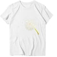 thumbnail image 4 of DeHolifer Women's T-shirts Dandelion Graphic Printed Short Sleeve Crewneck T-shrits Modal Casual Fashion Blouse Tops White XL, 4 of 5