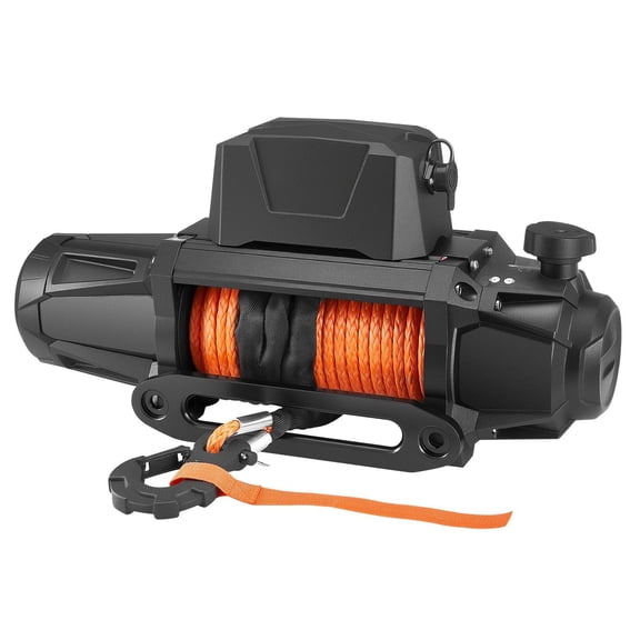 VEVOR Electric Winch, 10000 lbs Load Capacity, 12V DC Truck Winch with Φ7/20 in x 90 ft Synthetic Rope, Wireless & Wired Remote Control, IP67 Waterproof for Towing Off-Road SUV Jeep Trailer