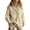 Khaki, variant on Ladies Tops And Blouses Sweatshirt for Women Oversized Casual Long Sleeve Button Neck Pullover Fashion Outfits Clothes Fashion Clothing