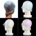 thumbnail image 5 of Gorro para mechas con gancho, de silicona reutilizable, para coloración profesional en salón, color azul., 5 of 5
