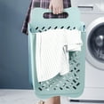 thumbnail image 2 of Organizer Basket Wall Mounted Punch Free PP Portable Dirty Laundry Basket for Home, 2 of 8