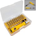 thumbnail image 1 of Juego de destornilladores pequeños, juego de destornilladores magnéticos de precisión 32 en 1 con poste ajustable y mango antideslizante, juegos de destornilladores en estuche para reparación de, 1 of 5