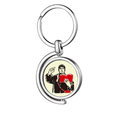 thumbnail image 1 of Chinese Red Éducation Propagande Enseignant Rotation Porte-Clés Porte-Clés en Métal, 1 of 2
