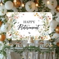 thumbnail image 2 of Mocsicka Happy Retirement Backdrop Wildflower Retirement Banner Party Decorations Photo Background 6x3.6 ft, 2 of 8