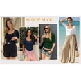 thumbnail image 6 of MOYIKO Womens Half Sleeve Scoop Neck Slim Fitted T Shirts Casual Basic Tees Summer Tops Clothes, 6 of 7