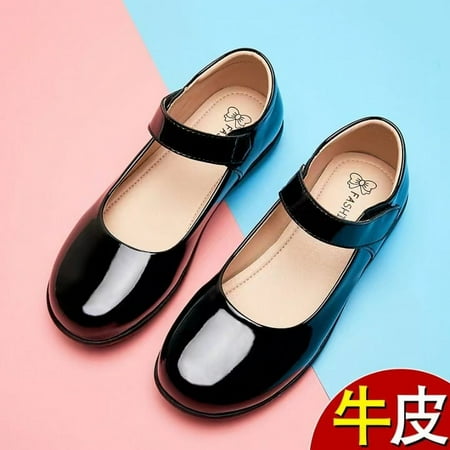 

Children‘s Shoes Pure Black Small Middle School Girls Girls Primary School Performance School Etiquette Spring and Autumn Shoes