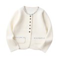 thumbnail image 3 of Gubotare Girls Pretty Cardigans Sweater Girls Cardigan Kids School Uniform Sweater Knit Girls Sweaters Button Crewneck Toddler Cardigans Size 13-14 (White,13-14 Years), 3 of 9