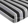thumbnail image 2 of Marina Decoration Ultra Soft Silky Deep Pocket Rich Printed Bedding Rayon from Bamboo All Season Sheet Set with Pillowcases, Black Grey Stripes Pattern, 2 of 7