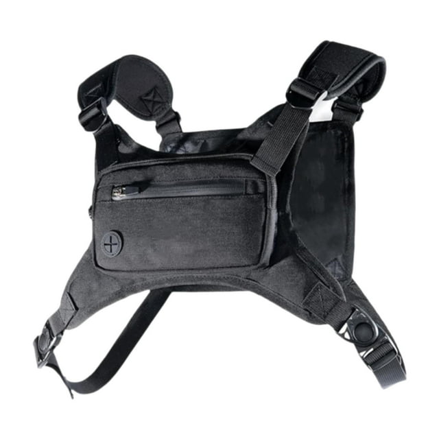 Bolsa de pecho para deportes al aire libre, chaleco táctico, bolsa utilitaria Oxford para Negro