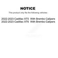 thumbnail image 2 of TEC Front Rear Ceramic Brake Pads Kit for Car 2022-2023 Cadillac XT5 XT6 with Brembo Calipers KTC-100873, 2 of 10