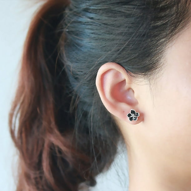 Decodeary Black Elegant Stud Earrings For Women Fashionable And