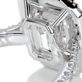 thumbnail image 3 of Bella Jewel 14K White Gold Plated Ring for Women's - Wedding Ring - Emerald Cut Excellent 2.2 Ct Diamond Ring for women's - Eternity Diamond Ring for Women's - Halo Diamond Ring for Women's, 3 of 3